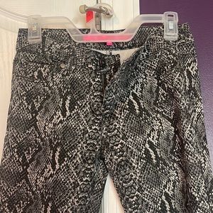 Snake skin jeans